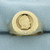 Mens Vintage John Deere Diamond Corporate Ring in 10k Yellow Gold