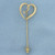 Vintage Diamond Heart Pin in 14K Yellow Gold