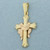 Shroud Cross Pendant in 14k Yellow and Rose Gold