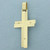 Modern Italian Crucifix Cross Pendant in 14k Yellow Gold