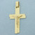 Modern Italian Crucifix Cross Pendant in 14k Yellow Gold