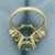 Prasiolite and White Topaz Ring in 10k Yellow Gold
