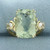 Prasiolite and White Topaz Ring in 10k Yellow Gold