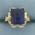 Color Change Lab Sapphire Ring in 14k Yellow Gold