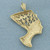 Queen Nefertiti Pendant in 14k Yellow Gold