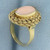 Angel Skin Pink Coral Ring in 18k Yellow Gold