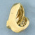 Designer Round and Baguette Diamond Pendant or Slide in 14K Yellow Gold