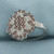 Garnet and Diamond Ring in 10k White Gold