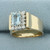 Aquamarine and Diamond Ring in 14k Yellow Gold