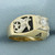 Masonic Scottish Rite Diamond Ring in 14k Yellow Gold