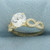 CZ Engagement Ring in 10K Yellow Gold