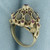 Ruby and Black Star Sapphire Thai Princess Ring in 14K Yellow Gold