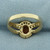 Spessartite Garnet and Diamond Ring in 10K Yellow Gold.