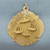 LIBRA Zodiac Medallion Charm or Pendant in 18k Yellow Gold