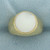 Designer Artlinea Italian Mother of Pearl Ring in 18k Yellow Gold