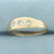 Mens 3-Stone Diamond Flush Set Wedding Ring in 14k Yellow Gold
