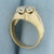 Diamond Target Flower Ring in 14k Yellow Gold