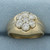 Diamond Target Flower Ring in 14k Yellow Gold