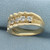 White Sapphire Band Ring in 10k Yellow Gold