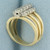 Diamond Tripple Band Stacking Ring in 14k Yellow Gold