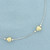 Heart and Ball Bead Anklet in 14k Yellow and White Gold