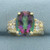 Mystic Topaz and White Sapphire Ring in 10k Yellow Gold