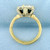 Vintage Two Stone Old European Cut Diamond Toi et Moi Ring with Expandable Shank in 14K Yellow Gold