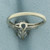 Pear and Baguette White Sapphire Three Stone Ring in 14k White Gold