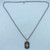 Effy Mens Black Spinel Dog Tag Star Necklace in Sterling Silver