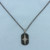 Effy Mens Black Spinel Dog Tag Star Necklace in Sterling Silver