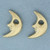 Puffy Crescent Moon Hoop Earring Enhancers in 14k Yellow Gold