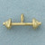 Barbell Pendant or Charm in 14k Yellow Gold