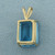 Swiss Blue Topaz Pendant in 14k Yellow Gold