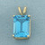 Swiss Blue Topaz Pendant in 14k Yellow Gold