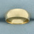 Half Dome Wedding Band Ring in 14k Yellow Gold