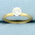 Round Brilliant Diamond Solitaire Engagement Ring in 14K Yellow and White Gold