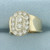 Diamond Halo Target Ring in 14k Yellow Gold