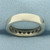 Sapphire and Diamond Stacking Band Ring in 14k White Gold
