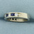 Sapphire and Diamond Stacking Band Ring in 14k White Gold