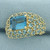 London Blue Topaz Dome Ring in 14k Yellow Gold