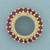 Ruby and Diamond Circle Pendant in 14k Yellow Gold