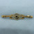 Antique Sapphire and Seed Pearl Brooch Pin in 14k Yellow Gold