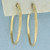 Diamond Cut Leaf Design Hoop Earrings in 14k Yellow Gold