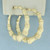 Bamboo Design Hoop Earrings in 10k Yellow Gold