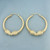 Rams Head Hoop Earrings in 10k Yellow Gold