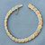 Tri-Color Oval Bracelet in 14k Yellow, White, and Rose Gold