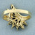 Vintage Natural Sapphire and Diamond Ring in 10K Yellow Gold