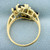 Vintage Natural Sapphire and Diamond Ring in 10K Yellow Gold