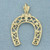 Horseshoe Filigree Pendant in 14k Yellow Gold