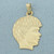 Engravable Boy Silhouette Pendant or Charm in 14k Yellow Gold